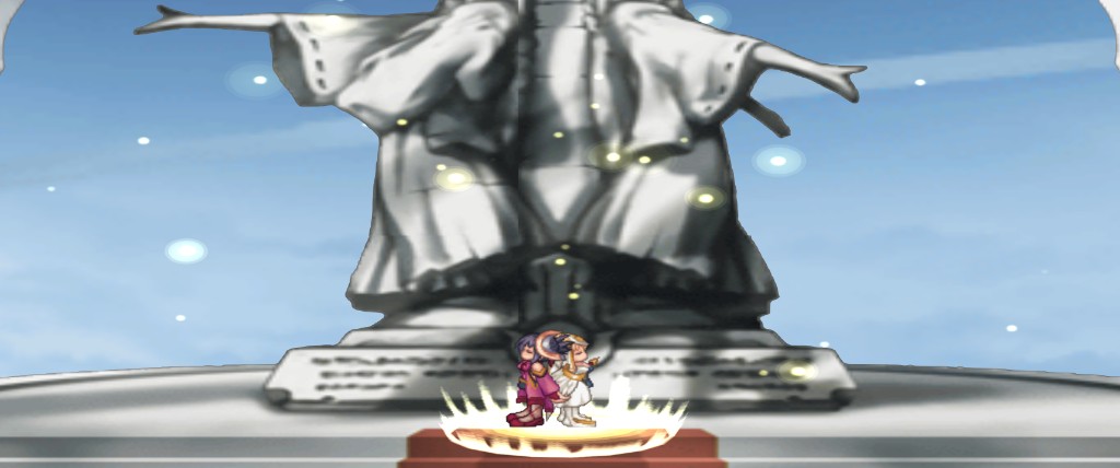Ar tonelico II — 21:9 field at the statue