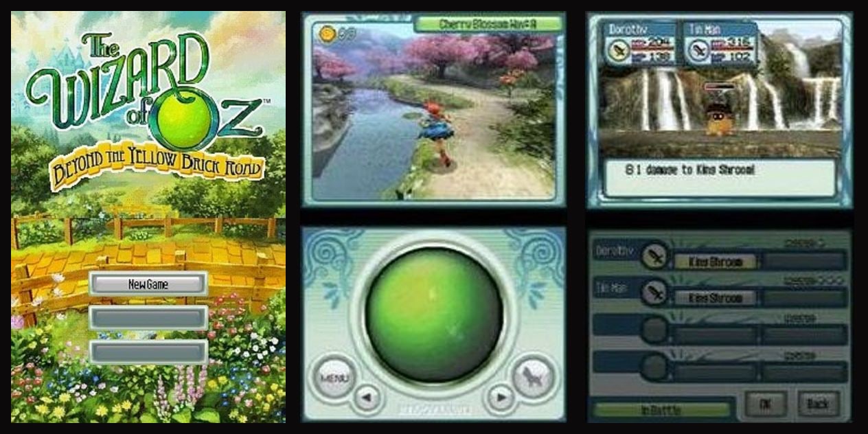 Title screen, the trackball movement screen, and the battle command screen